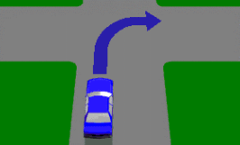When making a right-hand turn at the intersection shown, you must give way to: - When making a right-hand turn at the intersection shown, you must give way to: