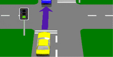 When you come to an intersection and the road beyond is choked with vehicles going in the same direction, what should you do? - When you come to an intersection and the road beyond is choked with vehicles going in the same direction, what should you do?