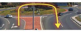 category intersections - To turn back into the same road from which you joined this roundabout you must: