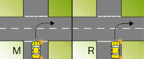 category traffic-lights-lanes - You are going to turn right from a one-way street. Where should you be when you start your turn?