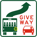 category rigid-vehicles - You are driving a bus that displays this sign and there are no street lights or houses along the road: