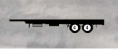 category combination-vehicles - Look at the diagram. The diagram shows a trailer with a tandem axle fitted with 8 standard tyres. The maximum statutory axle load is: