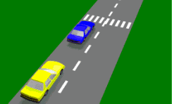 category pedestrians - A vehicle ahead of you has stopped at a pedestrian crossing. You: