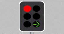 category traffic-lights-lanes - You are facing traffic lights (as shown). What do they mean?