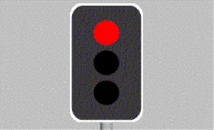 category traffic-lights-lanes - At traffic lights what is meant when a red light appears?