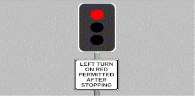 What may you do at an intersection with traffic lights at which this sign is displayed? - What may you do at an intersection with traffic lights at which this sign is displayed?
