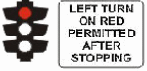 category traffic-lights-lanes - You wish to turn left at this intersection. The traffic lights are red and you see this sign. You should: